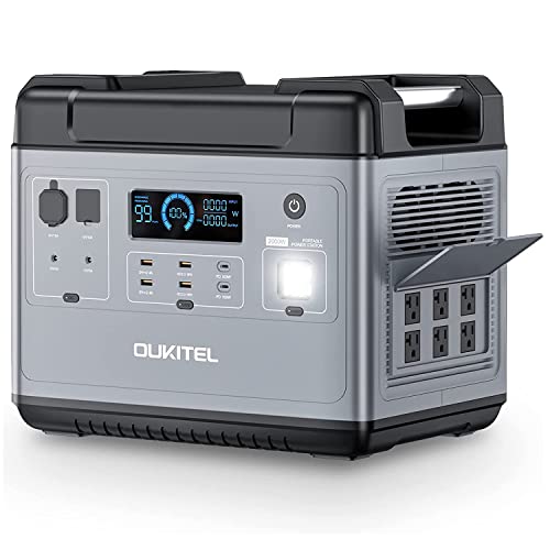 OUKITEL P2001 2000W Portable Power Station, 2000Wh LiFePO4 Battery